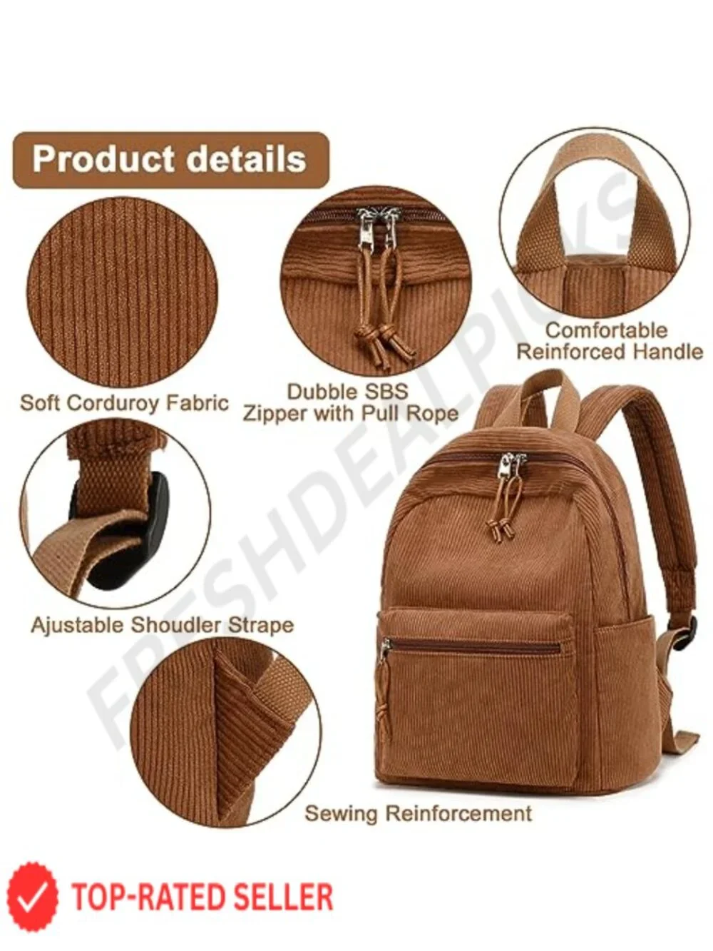 Water-resistant Mini Backpack Purse for Women Girls Travel School Daypack with